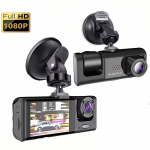 2025 Uus 3-kanaliline Mini Auto DVR Kolmepoolne Kriipsukaamera S&otilde;iduki Sisekaamera DVR-id Salvestaja FHD 1080P Video Kriipsukaamera Videokaamera Must Kast Registraator 2 Camera