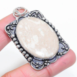 Plume Root Jasper Handmade 925 Sterling Silver Jewelry Pendant 2.44 p8j76