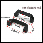 Paksendatud mustast plastikust pinnale paigaldatav k&auml;epide kappide, seadmete ja t&ouml;&ouml;riistakastide jaoks