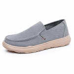 Meeste Slip On Canvas Kerged tossud Vabaaja lamedad paadikingad Canvas Loafers Mugavad reisijalatsid meestele Hingavad k&otilde;ndimisjalatsid 38 hall v&auml;rv