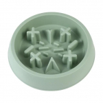 Lemmiklooma koera aeglane s&ouml;&ouml;tmiskauss l&auml;mbumisvastane s&ouml;&ouml;tja PP plastikust n&otilde;uga kauss Kodune koera toitmisplaat neelamisvastane toitmisvarustus koera toitja 22x22x4.5cm roheline