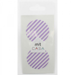 Masking Tape - MT - CASA SEAL - Sticker rond en washi ray&eacute; lilas