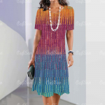 Naiste suvekleidid mood Harajuku t&uuml;drukutele seksikas triibuline 3D-prindiga A-line kleidid p&uuml;hade O-kaelusega naiste lahtised elegantsed kost&uuml;&uuml;mid 3XL