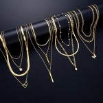 KUI MINA Lihtsad Choker Kaelakeede Komplekt Naistele Mood Kihiline Kett T&auml;ht Rist S&uuml;da Ripatsid V&otilde;lu Kaelakee Ehted Kingitused