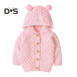 Beebi kapuutsiga k&otilde;rvadega jope Palus talvejope vasts&uuml;ndinutele v&auml;ikelastele Pehme fliisvoodriga &uuml;leriided lastele j&otilde;ulus&uuml;nnip&auml;evakingid vanuses 0-24 kuud 70 cm roosa