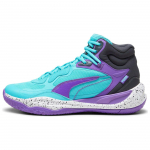 Puma Playmaker Pro Mid Lilla S&auml;ra Ere Akva Sinine Meeste Tennised Sinine Tugev-Hall Valge 377902-09 40.5