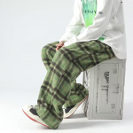 Poiste retro ruudulised laia s&auml;&auml;rega p&uuml;ksid - 2024 suvekollektsioon M roheline