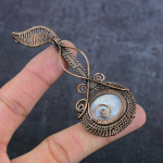 Moonstone Handmade Copper Wire Wrap Jewelry Pendant 3.35 m1t09