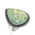 Prehnite Handmade 925 Sterling Silver Jewelry Ring Size 8 m5b17