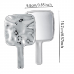 Vedel kuju ruudukujuline peegel mini k&auml;eshoitav lauapeegel kosmeetiline kaasaskantav meigipeegel reisimiseks retrostiilis ilupeegel k&auml;ekotti S