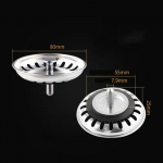 K&ouml;&ouml;givalamu kanalisatsioonis&otilde;el kraanikausi &auml;ravoolukork roostevabast terasest valamu pr&uuml;gikork filter ummistusvastane p&otilde;rand &auml;ravoolu K&ouml;&ouml;gitarvikud none h&otilde;be