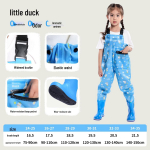 Laste veekindlad PVC-p&uuml;ksid kalastamiseks ja merep&uuml;&uuml;giks - &Uuml;hes t&uuml;kis varustus 28/29 (Inner Length 18.5CM)