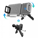 2in1 auto &otilde;hutusava telefonihoidik Kiirlaadimisega autolaadija Automaatselt p&ouml;&ouml;rlev Kokkup&ouml;&ouml;ratav nutitelefoni hoidik Samsung Galaxy Z Fold 6 Flip 6 jaoks