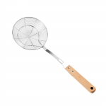 Roostevabast terasest &auml;mbliks&otilde;el Skimmer Kuumakindel puidust k&auml;epidemega lusikas k&ouml;&ouml;giriistade praadimiseks ja toiduvalmistamiseks S