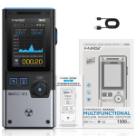 FNIRSI GC-03 3-IN-1 Elektromagnetilise Kiirguse Detektor, Elektriv&auml;lja ja Magnetv&auml;lja Tugevus, RF V&otilde;imsus, NR+EF+MF Temperatuurimonitor must