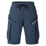 WOSAWE Men's Mountain Bike Road Bike Quick Dry Breathable Stretch Sun Protection 2-in-1 Padded MTB Shorts XXXL sinine