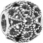 Avatud t&ouml;&ouml;ga metallist helmestest lille v&otilde;lu h&otilde;be