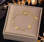 Titaanisulamist Nelilehine Ristik kaelakee - Klassikaline lilleline disain naistele