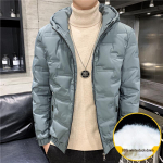 2024 Meeste Trendikas Talvine Valge Pardisulejakk - Korea stiil, Vabaaja, Kena, L&uuml;hike disain 4XL