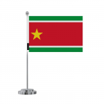 Drapeau de Bureau - Guadeloupe - 14 x 21 cm - Pol&uuml;ester - J&auml;lgimine recto/verso - Acier oks&uuml;deerimata