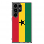 Coque T&eacute;l&eacute;phone &ndash; Samsung &ndash; Galaxy S24 Ultra &ndash; Drapeau du Ghana &ndash; Souple &ndash; mitmev&auml;rviline
