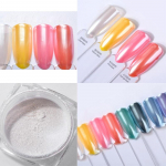 Uus 2G Diamond Pearl Nail Art s&auml;rapuuder merineitsi puuder l&auml;ikiv valge pigment DIY k&uuml;&uuml;nte kaunistus