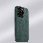 Itaalia Magnetiline &uuml;mbris iPhone 12 13 14 15 16 Pro Max jaoks Premium Telefonikate Imporditud Suede Nahk K&otilde;ik-&uuml;hes Tagakatted For iPhone 16 Pro Max roheline