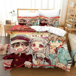 3D Anime Tualetist seotud Hanako-kun Tr&uuml;kitud Voodipesukomplekt Tekikate Padjap&uuml;&uuml;r Voodipesu Komplekt Linane LinuKate Tekikate T&auml;is Suurus Queen Suurus King Suurus 70x133cm 2pcs