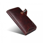Denior Luksuslik Nahast Vutlarvaha Telefoni&uuml;mbris Galaxy S25 Ultra S8 S9 S10 S20 S21 S22 Plus S23 S24 FE S25 Edge jaoks, Sim-kaardi ja rahakotiga For Galaxy S21 Ultra punane
