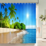 3d Rannamaastik Du&scaron;ikardinad Meri Ookean Vahemere Vannitoa kardin Veekindel riidest kaunistus 180*240cm Vannikardin 300x180cm-118x70in