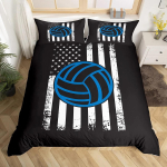 V&otilde;rkpalli voodipesukomplekt Spordikuningas Kuninganna tekikott Poistele T&uuml;drukutele Palliteema Tuli ja Vesi tekikate Pol&uuml;ester tekkikate 70x133cm 2pcs blue