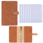 A6 Budget Binder Planner m&auml;rkmiku kaas PU lahtiste lehtedega k&auml;siraamat 6 auguga sideaine p&auml;evik Agenda paberkaane kirjatarbed