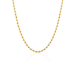 Ovaalne kuulketts keskmine kaelakee whtie gold