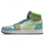 Air Jordan 1 High Zoom Comfort 2 University Blue Volt Naiste Tossud Valge Oliiv DV1305-433 36.5
