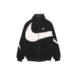 Nike Big Swoosh Logo Sherpa fliisist soe kraega jakk Meeste &uuml;ler&otilde;ivad must valge DH2474-011 XS