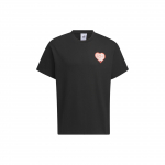 Adidas Originals Valentinip&auml;eva Seeria T&auml;hestikuga Tr&uuml;kitud Sportlik L&otilde;tv L&uuml;hikeste Varrukatega T-s&auml;rk Unisex Topid Must JE3470 S