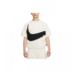 Nike Sportswear Swoosh Suure Logotr&uuml;kiga Vabaaja &Uuml;mmarguse Kaelusega T-s&auml;rk Meeste Topid Kookospiim FB7872-113 L