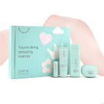 Orimii Sa teed h&auml;mmastavat raseduse enesehoolduse kinkekarp 900g jalgadele m&otilde;eldud leevendava geeli, losjooni, huulepalsami ja n&auml;omaskiga tulevastele emadele