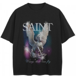 T&auml;navar&otilde;ivad Funny Graphic T-s&auml;rk Puuvillane T-s&auml;rk Unisex Topid Tees Suvine l&uuml;hikeste varrukatega T-s&auml;rk XL must