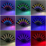 LED-helendav kokkupandav ventilaator lavale, KTV-sse, baari, &ouml;&ouml;klubisse ja diskoteeki &ndash; V&auml;rviline 6V rekvisiidiventilaator parema atmosf&auml;&auml;ri loomiseks blue