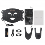 LED-mask Fotonimask Punaste tulede infrapunavalguse jaoks, Nahahooldus N&auml;ohooldus N&auml;o LED-mask 4 v&auml;rvi Kodus kasutamiseks Ilu Face must