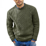 Meeste kampsun Solid Fashion &uuml;mara kaelusega pikkade varrukatega kootud topp XL roosa