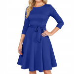 Naiste kokteilikleidid 3/4 varrukaga vintage pulmak&uuml;lalise kleit XL kollane