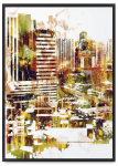 Plakat abstrakcja miasto street art 21x30 cm