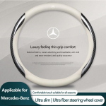 1 tk nahast s&uuml;sinikkiust auto rooliratta kate Auto tarvikud Mercedes-Benz AMG C500 C200 C300 A B C E GLA CLA GLK GL ML GLE W204 W205 W203 jaoks benz valge