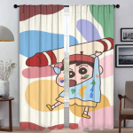 CrayonS ShinS ChanS Pimendavad kardinad elutuppa Kardinavarjud T&uuml;ll magamistuppa Kodu interj&ouml;&ouml;ri kardinad 2 t&uuml;kki Vahesein W50xH70cmx2pcs-CL