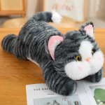 Lama kassi nukk pl&uuml;&uuml;sm&auml;nguasi kassipoja nukk lastele kaaslaseks rahustav kaltsunukk s&uuml;nnip&auml;evakingitus 60cm（0.8kg） hall v&auml;rv
