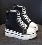 Naiste paksude talladega tossud Uus kaldkanna 8 cm k&otilde;rguse suurendus Naiste lukuga hingavad vaba aja k&otilde;rged l&otilde;uendkingad 40