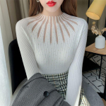 Aluskarv naiste pitsist rhinestone Slim Fit mitmek&uuml;lgne pullover kampsun top kampsun s&uuml;gis- ja talveriietus XL valge