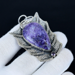 Lepidoliidi Ripats, 925 Sterling H&otilde;bedast K&auml;sit&ouml;&ouml;ehe, Lepidoliidi H&otilde;bedane Ripats, Pidulik Ehtekomplekt Naistele, Ripats Uusaasta Kingitus 6.5 Cm